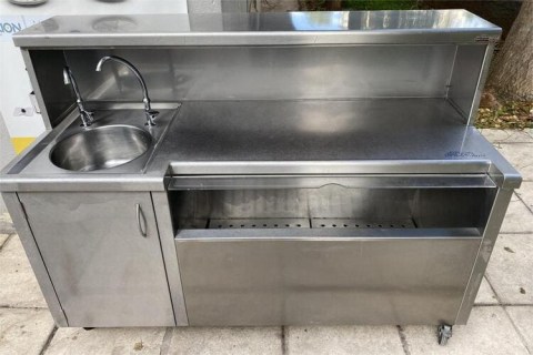 Ερμάριο / Πόστο Ανοξείδωτο Με Πάσο 170,5x70x124,5Cm Μεταχειρισμένο